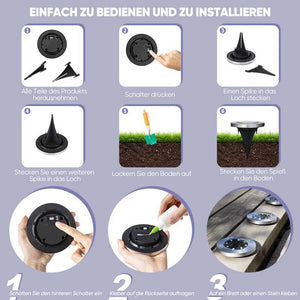 LED Solar Stehlampe