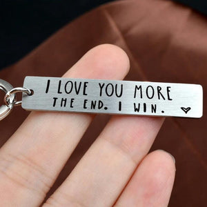 "I Love You More The End I Win" Lustiger Weihnachtsgeschenk-Schlüsselanhänger🎁