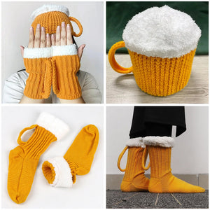 🍺Lustiges 3D-Bierkrug-Strickhandschuh-Geschenk🎁