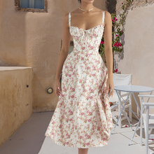 Laden Sie das Bild in den Galerie-Viewer, Mode Print Bustier-Sommerkleid