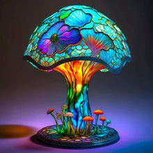 Laden Sie das Bild in den Galerie-Viewer, 🍄Tischlampe aus Buntglas-Pflanzenserie🍄