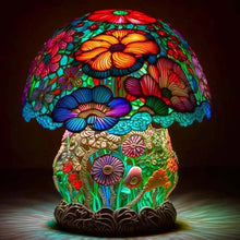 Laden Sie das Bild in den Galerie-Viewer, 🍄Tischlampe aus Buntglas-Pflanzenserie🍄