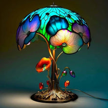 Laden Sie das Bild in den Galerie-Viewer, 🍄Tischlampe aus Buntglas-Pflanzenserie🍄