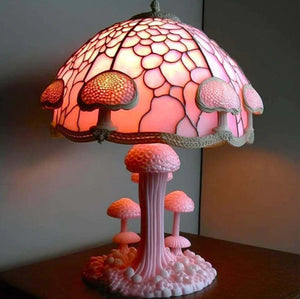 🍄Tischlampe aus Buntglas-Pflanzenserie🍄