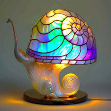 Laden Sie das Bild in den Galerie-Viewer, 🍄Tischlampe aus Buntglas-Pflanzenserie🍄