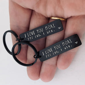 "I Love You More The End I Win" Lustiger Weihnachtsgeschenk-Schlüsselanhänger🎁