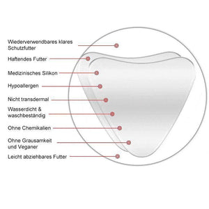 Anti-Falten-wiederverwendbares Silikon-Pflegepolster