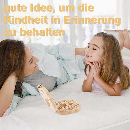 Milchzahnkästchen aus Holz für Babys