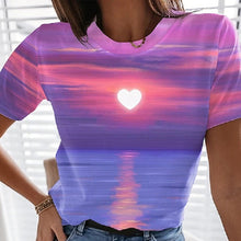 Laden Sie das Bild in den Galerie-Viewer, Lässiges 3D-T-Shirt für Damen