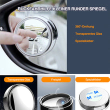 Laden Sie das Bild in den Galerie-Viewer, 360-Grad-Auto-Rückansicht kleiner runder Spiegel