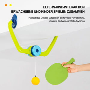 Tischtennistrainer für die Innenanwendung mit Federung(2 Schläger + 6 Bälle)