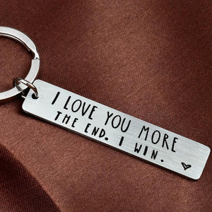 "I Love You More The End I Win" Lustiger Weihnachtsgeschenk-Schlüsselanhänger🎁