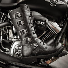 Laden Sie das Bild in den Galerie-Viewer, Schädel schnallt Motorradstiefel