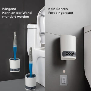 Wand-Toilettenbürstengarnitur mit langem Griff aus Kieselgur💦