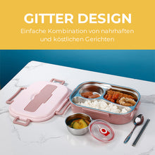 Laden Sie das Bild in den Galerie-Viewer, Bento-Lunchbox aus Edelstahl