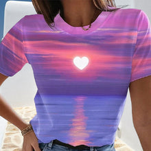 Laden Sie das Bild in den Galerie-Viewer, Lässiges 3D-T-Shirt für Damen