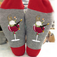 Laden Sie das Bild in den Galerie-Viewer, 🧦Weinglas Unisex Crew Socken🧦