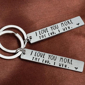 "I Love You More The End I Win" Lustiger Weihnachtsgeschenk-Schlüsselanhänger🎁