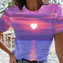 Laden Sie das Bild in den Galerie-Viewer, Lässiges 3D-T-Shirt für Damen