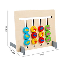 Laden Sie das Bild in den Galerie-Viewer, 2-seitiges Logik-Schiebepuzzle aus Holz