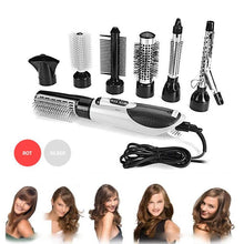 Laden Sie das Bild in den Galerie-Viewer, 7in1 Professionelle multifunktionale Styling-Tools Breite Bürste Haartrockner Glätteisen Kamm Clip Pipe Roller Brush