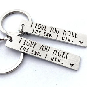 "I Love You More The End I Win" Lustiger Weihnachtsgeschenk-Schlüsselanhänger🎁