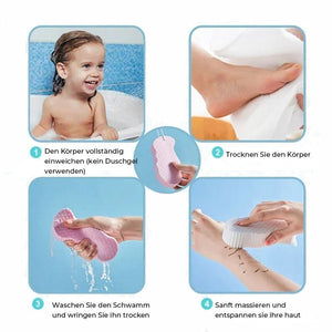 Freietaube Super weicher Peeling-Badeschwamm