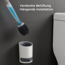 Laden Sie das Bild in den Galerie-Viewer, Wand-Toilettenbürstengarnitur mit langem Griff aus Kieselgur💦