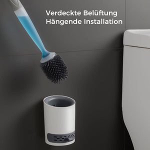 Wand-Toilettenbürstengarnitur mit langem Griff aus Kieselgur💦