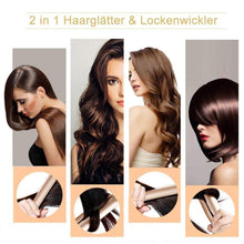 Laden Sie das Bild in den Galerie-Viewer, 2 in 1 professionelles Keramik-Styling- Haarglätter &amp; Lockenwickler