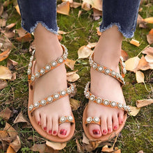 Laden Sie das Bild in den Galerie-Viewer, Sommer Diamant Blume Sandalen