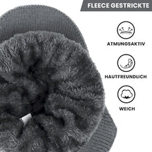 Laden Sie das Bild in den Galerie-Viewer, Mütze aus gestrickter Strickwolle für Herren