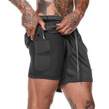 Laden Sie das Bild in den Galerie-Viewer, 2-in-1-Fitness-Turnhose mit sicherer Tasche ( Shorts &amp; Verkürzte Hose)