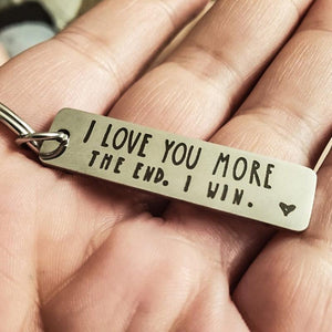 "I Love You More The End I Win" Lustiger Weihnachtsgeschenk-Schlüsselanhänger🎁