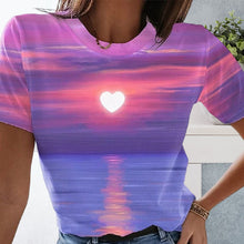 Laden Sie das Bild in den Galerie-Viewer, Lässiges 3D-T-Shirt für Damen